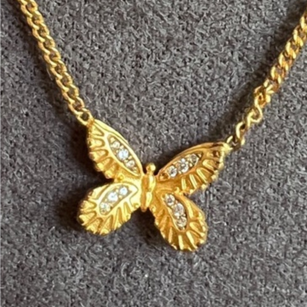 Julie Vos Gold Butterfly Gift Pendant Necklace NEW